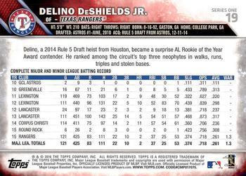 2016 Topps - Limited #19 Delino DeShields Jr. Back