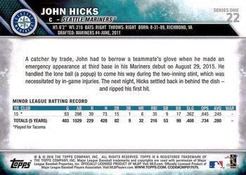 2016 Topps - Limited #22 John Hicks Back