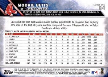 2016 Topps - Limited #84 Mookie Betts Back