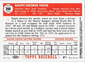 2002 Topps Chrome - 1952 Reprints #52R-17 Ralph Houk  Back