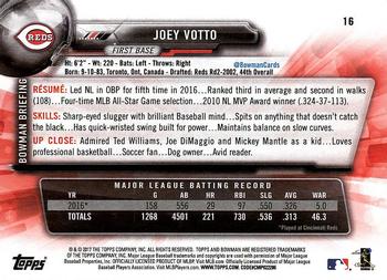 2017 Bowman #16 Joey Votto Back