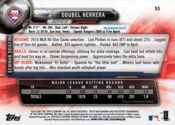 2017 Bowman #53 Odubel Herrera Back