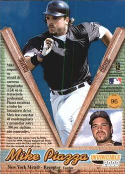 2000 Pacific Invincible #96 Mike Piazza Back