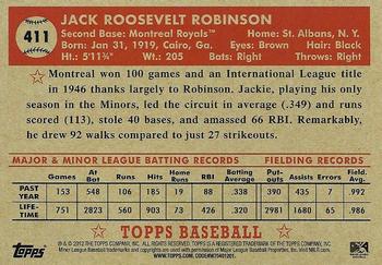 2012 Topps National Convention VIP Promos #411 Jackie Robinson Back