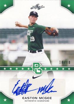 2015 Leaf Perfect Game National Showcase - Base Autograph Green #PG-EM1 Easton McGee Front