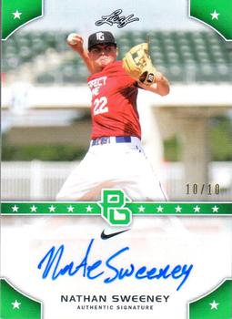 2015 Leaf Perfect Game National Showcase - Base Autograph Green #PG-NS1 Nathan Sweeney Front