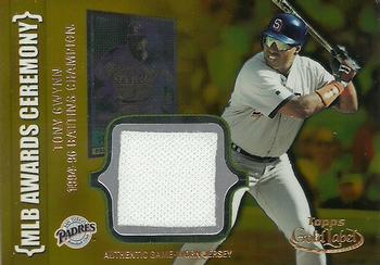 2002 Topps Gold Label - MLB Awards Ceremony Relics Class 1 Gold #ACR-TG2 Tony Gwynn Front