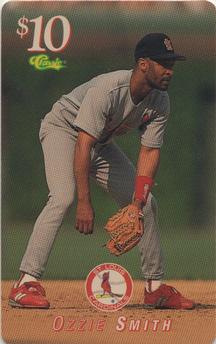 1995 Classic MLB $10 Phone Cards #NNO Ozzie Smith Front