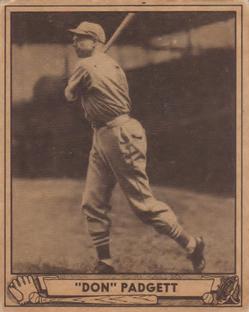 1940 Play Ball #109 Don Padgett Front