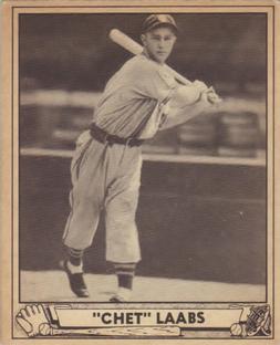 1940 Play Ball #206 Chet Laabs Front