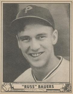 1940 Play Ball #219 Russ Bauers Front