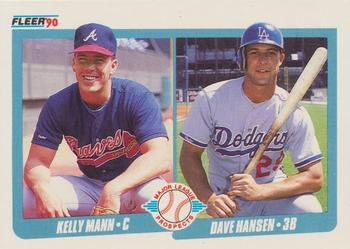 1990 Fleer #642 Kelly Mann / Dave Hansen Front