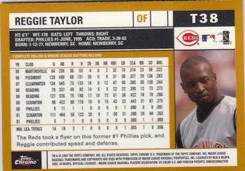 2002 Topps Traded & Rookies - Chrome #T38 Reggie Taylor Back