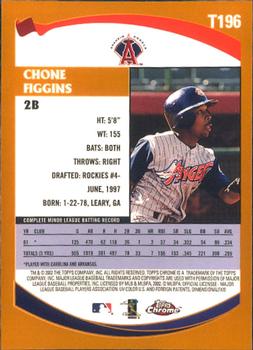 2002 Topps Traded & Rookies - Chrome #T196 Chone Figgins Back