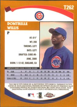 2002 Topps Traded & Rookies - Chrome #T262 Dontrelle Willis Back
