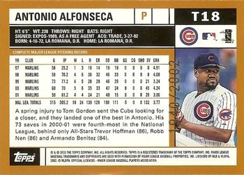 2002 Topps Traded & Rookies - Gold #T18 Antonio Alfonseca  Back