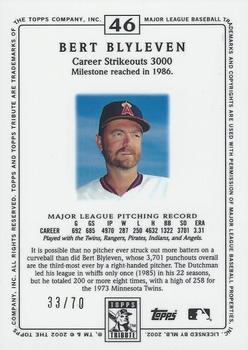 2002 Topps Tribute - First Impressions #46 Bert Blyleven Back