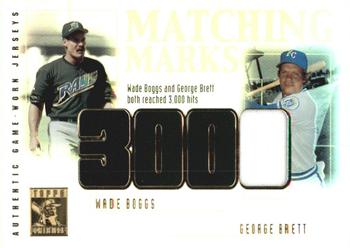 2002 Topps Tribute - Matching Marks Dual Relics #MM-BB Wade Boggs / George Brett Front