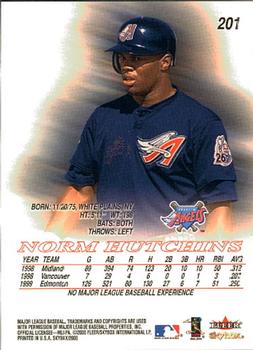 2000 SkyBox #201 Norm Hutchins Back