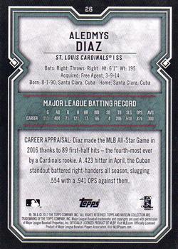2017 Topps Museum Collection #26 Aledmys Diaz Back