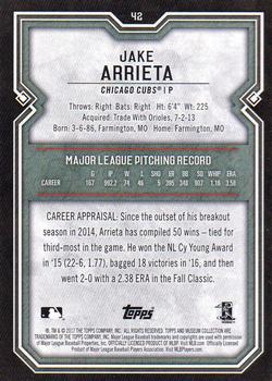 2017 Topps Museum Collection #42 Jake Arrieta Back
