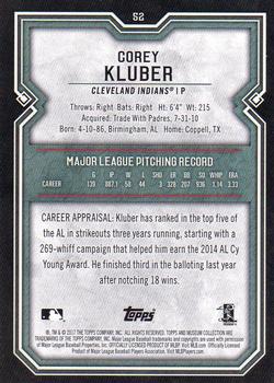 2017 Topps Museum Collection #52 Corey Kluber Back