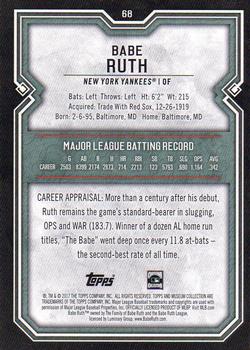 2017 Topps Museum Collection #68 Babe Ruth Back