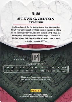2016 Panini Pantheon - Holo Platinum #59 Steve Carlton Back