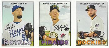2016 Topps Heritage - 1967 Ad Panels #NNO Dillon Gee / Ryan Vogelsong / Tyler Chatwood Front