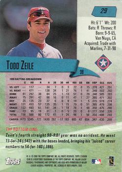 2000 Stadium Club #29 Todd Zeile Back