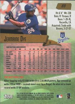 2000 Stadium Club #89 Jermaine Dye Back