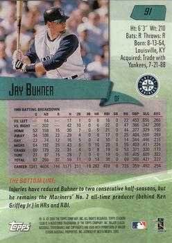 2000 Stadium Club #91 Jay Buhner Back