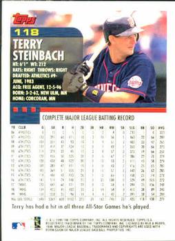 2000 Topps #118 Terry Steinbach Back