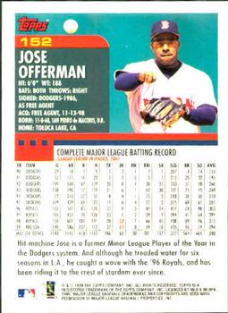 2000 Topps #152 Jose Offerman Back