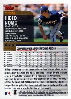 2000 Topps #159 Hideo Nomo Back