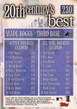 2000 Topps #230 Wade Boggs Back