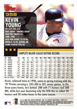 2000 Topps #358 Kevin Young Back