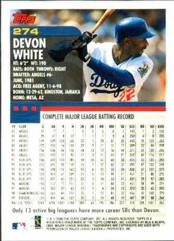 2000 Topps #274 Devon White Back