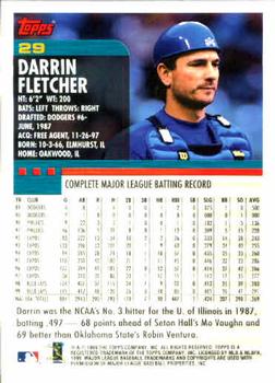 2000 Topps #29 Darrin Fletcher Back