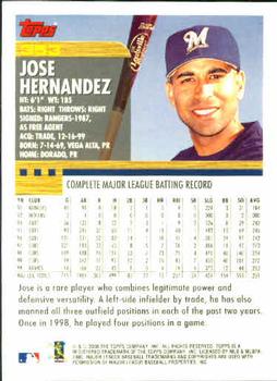 2000 Topps #353 Jose Hernandez Back