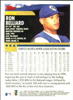 2000 Topps #414 Ron Belliard Back