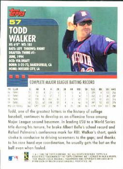 2000 Topps #57 Todd Walker Back