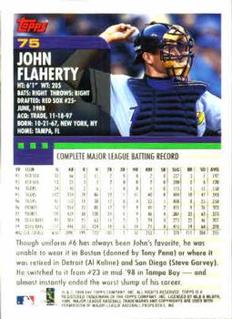 2000 Topps #75 John Flaherty Back