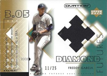 2002 Upper Deck Ovation - Diamond Futures Jerseys Gold #DF-FG Freddy Garcia  Front
