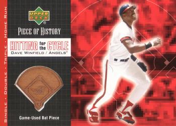 2002 Upper Deck Piece of History - Hitting for the Cycle Bats #HC-DW Dave Winfield  Front