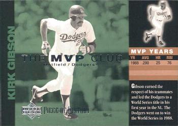 2002 Upper Deck Piece of History - MVP Club #M6 Kirk Gibson  Front