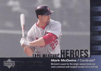 2002 Upper Deck Piece of History - Tape Measure Heroes #TM5 Mark McGwire  Front