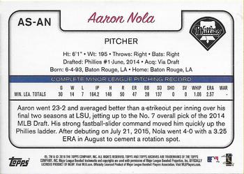 2016 Topps Archives Snapshots #AS-AN Aaron Nola Back