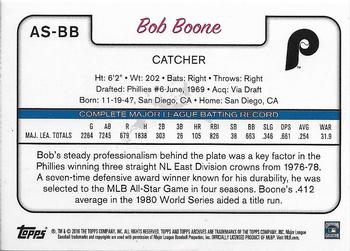 2016 Topps Archives Snapshots #AS-BB Bob Boone Back