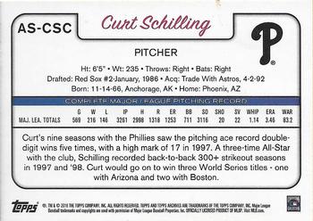 2016 Topps Archives Snapshots #AS-CSC Curt Schilling Back